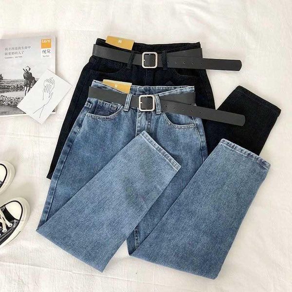 women's jeans high-waisted brim trousers of the vintage solid straight pants loose casual highstreet brem femme plus size with, Blue
women's jeans high-waisted brim trousers of the vintage solid straight pants loose casual highstreet brem femme plus size with, Blue