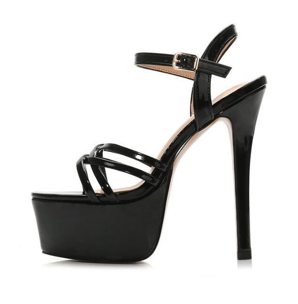carpaton runway sandals for woman summer peep toe platform high heel shoes 14cm thin heels ankle strap gladiator, Black
carpaton runway sandals for woman summer peep toe platform high heel shoes 14cm thin heels ankle strap gladiator, Black