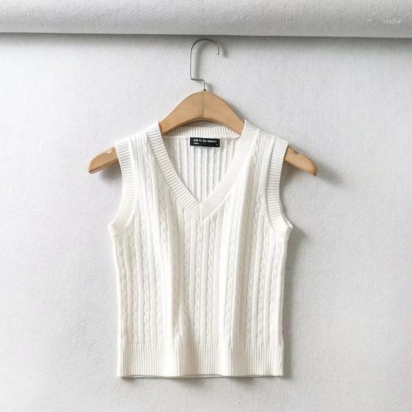 women's sweaters vintage twist knitted sleeveless cropped sweater vest autumn winter women v neck solid short pullover ladies jumper ta, White;black
women's sweaters vintage twist knitted sleeveless cropped sweater vest autumn winter women v neck solid short pullover ladies jumper ta, White;black