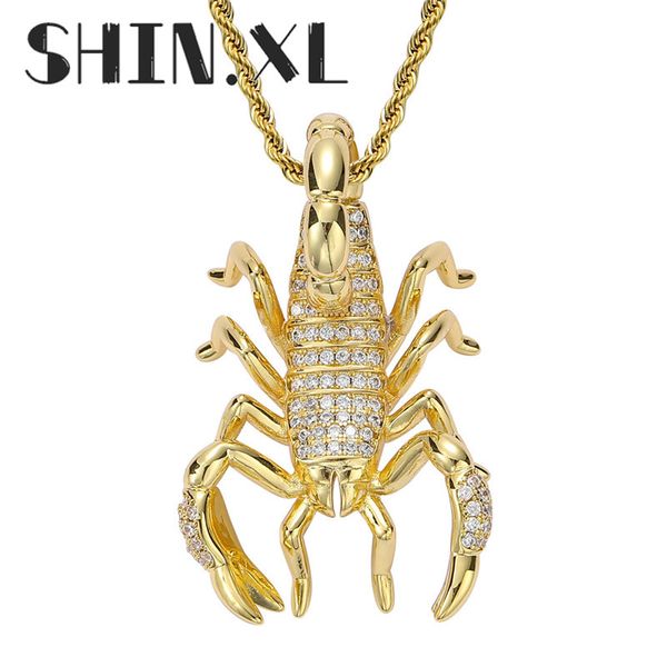 hip hop iced out scorpion animal mens pendant necklaces with stainless steel rope chain jewelry, Silver
hip hop iced out scorpion animal mens pendant necklaces with stainless steel rope chain jewelry, Silver