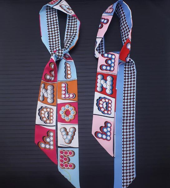 bandanas 2021 scarf letters print small silk for women bag ribbons fashion brand head floral long scarves
bandanas 2021 scarf letters print small silk for women bag ribbons fashion brand head floral long scarves
