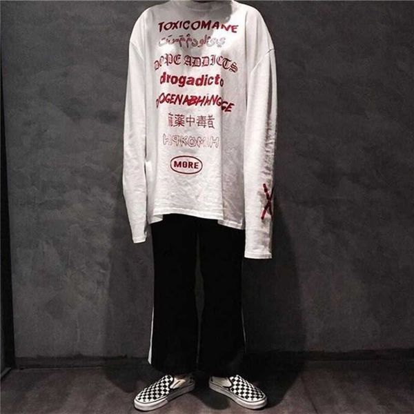 men's t-shirts cool t-shirt longos da luva dos homens letra impressa casual t shirt branco preto moda harajuku hip hop casal tee camisa, White;black
men's t-shirts cool t-shirt longos da luva dos homens letra impressa casual t shirt branco preto moda harajuku hip hop casal tee camisa, White;black