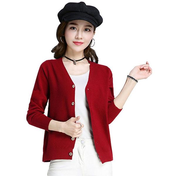 women's knits & tees solid color v-neck knitted single-breasted cardigan spring korean women's sweater and shawl jacket, White
women's knits & tees solid color v-neck knitted single-breasted cardigan spring korean women's sweater and shawl jacket, White