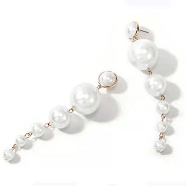 stud elegant ladies long white round simulated pearl earrings for women party wedding engagement jewelry, Golden;silver
stud elegant ladies long white round simulated pearl earrings for women party wedding engagement jewelry, Golden;silver