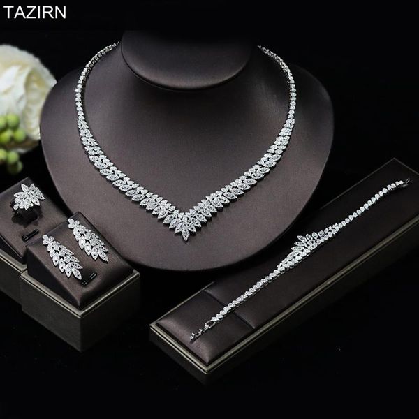 earrings & necklace cz wedding dress accessories jewelry set est dangle bracelet ring 5a full cubic zirconia bridal party gift, Silver
earrings & necklace cz wedding dress accessories jewelry set est dangle bracelet ring 5a full cubic zirconia bridal party gift, Silver