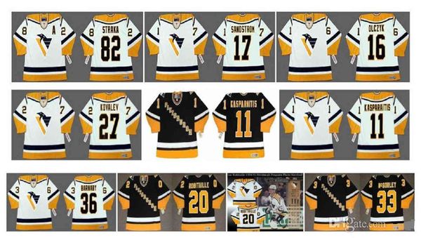 Retro Pittsburgh Penguins Jerseys 11 DARIUS KASPARAITIS 82 STRAKA 17 Sandstrom Ed Olczyk Kovalev BARNABY 20 Robitaille 33 McSORLEY Hockey, Colour 1
Retro Pittsburgh Penguins Jerseys 11 DARIUS KASPARAITIS 82 STRAKA 17 Sandstrom Ed Olczyk Kovalev BARNABY 20 Robitaille 33 McSORLEY Hockey, Colour 1
