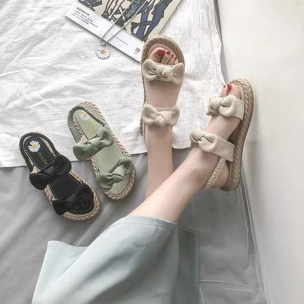 sandals summer style bowknot women korean campus cute all-match beach outdoor comfortable ladies roman shoes, Black
sandals summer style bowknot women korean campus cute all-match beach outdoor comfortable ladies roman shoes, Black