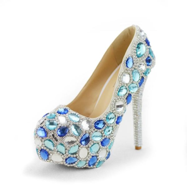 love moments wedding high heels shoes blue woman luxurious crystals handmade rhinestone platform dress party, Black
love moments wedding high heels shoes blue woman luxurious crystals handmade rhinestone platform dress party, Black