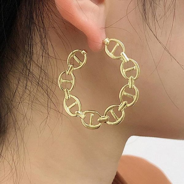 hoop & huggie gothic big circle metal gold color earrings for women punk geometric round flat link chain statement party jewelry, Golden;silver
hoop & huggie gothic big circle metal gold color earrings for women punk geometric round flat link chain statement party jewelry, Golden;silver