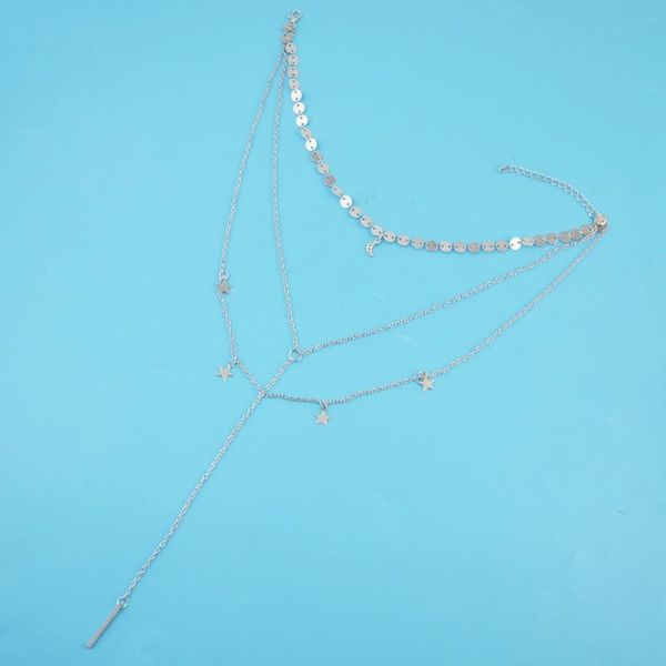 chains fashion stars pendant necklace chain necklaces for women bohemian alloy coin multilayer choker jewelry gifts, Silver
chains fashion stars pendant necklace chain necklaces for women bohemian alloy coin multilayer choker jewelry gifts, Silver