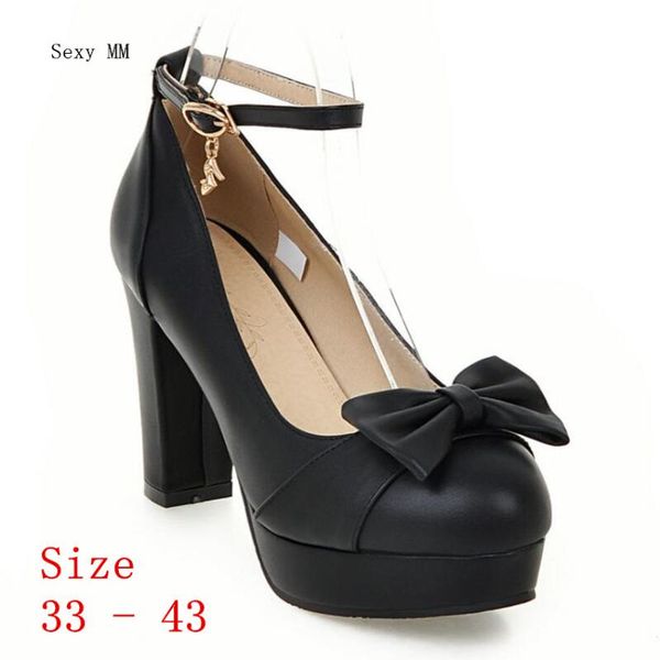 women high heel shoes platform pumps woman thin heels party wedding ladies kitten plus size 34 - 40 41 42 43 dress, Black
women high heel shoes platform pumps woman thin heels party wedding ladies kitten plus size 34 - 40 41 42 43 dress, Black