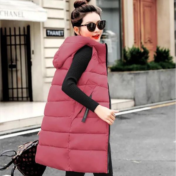 women's vests female waistcoat down vest 2021 winter women ultralight sleeveless hooded warm long jacket cotton padded coat, Black;white
women's vests female waistcoat down vest 2021 winter women ultralight sleeveless hooded warm long jacket cotton padded coat, Black;white