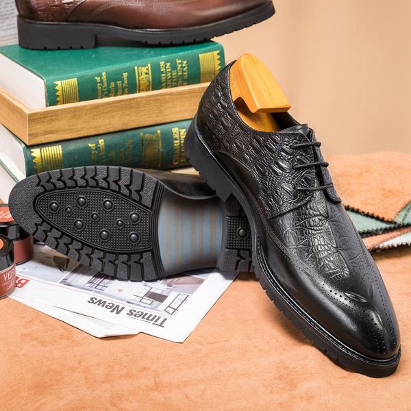 hanmce men brogue shoes lace-up men's block luxury genuine leather office wedding dress, Black
hanmce men brogue shoes lace-up men's block luxury genuine leather office wedding dress, Black