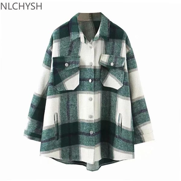 women's jackets loose casual wool plaid jacket women turn down collar fashion coat with pockets autumn long sleeve ladies coats, Black;brown
women's jackets loose casual wool plaid jacket women turn down collar fashion coat with pockets autumn long sleeve ladies coats, Black;brown