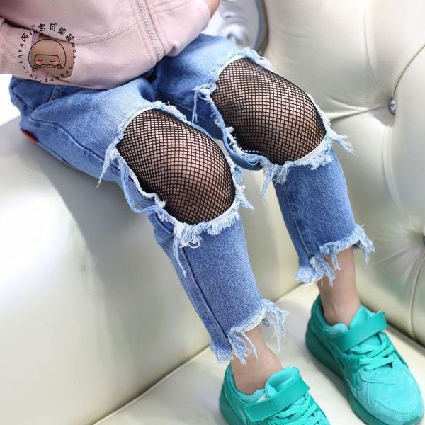 spring summer girls jeans baby denim trousers kids pants children bottoms ripped mesh patch tassel 2 to 7 yrs, Blue
spring summer girls jeans baby denim trousers kids pants children bottoms ripped mesh patch tassel 2 to 7 yrs, Blue