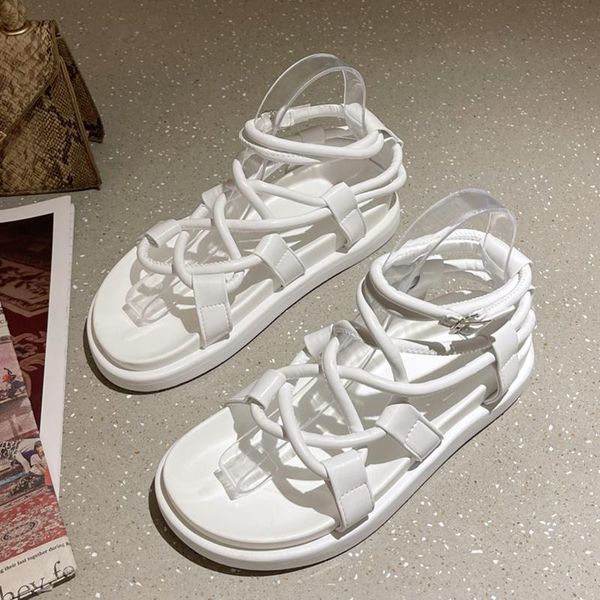 sandals white women 2021 summer flat chunky platform bandage rome luxury dress shoes, Black
sandals white women 2021 summer flat chunky platform bandage rome luxury dress shoes, Black