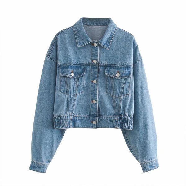 women's jackets elastic waist denim jacket spring and autumn retro style lapel long-sleeved breasted loose short, Black;brown
women's jackets elastic waist denim jacket spring and autumn retro style lapel long-sleeved breasted loose short, Black;brown