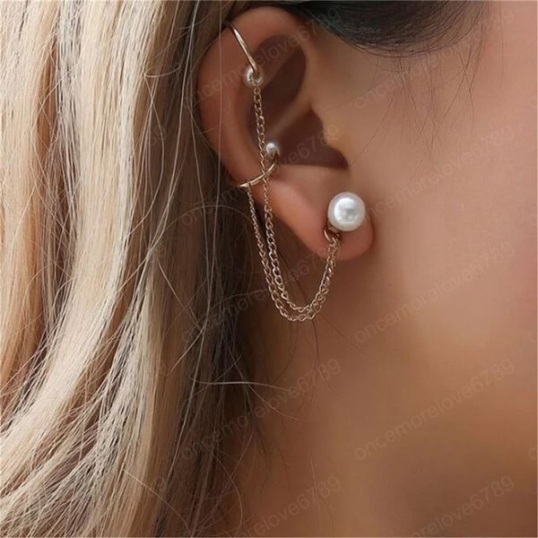 gold tassel earring for women white pearl clip earring hook alloy fake piercing helix ear cuff earrings, Silver
gold tassel earring for women white pearl clip earring hook alloy fake piercing helix ear cuff earrings, Silver