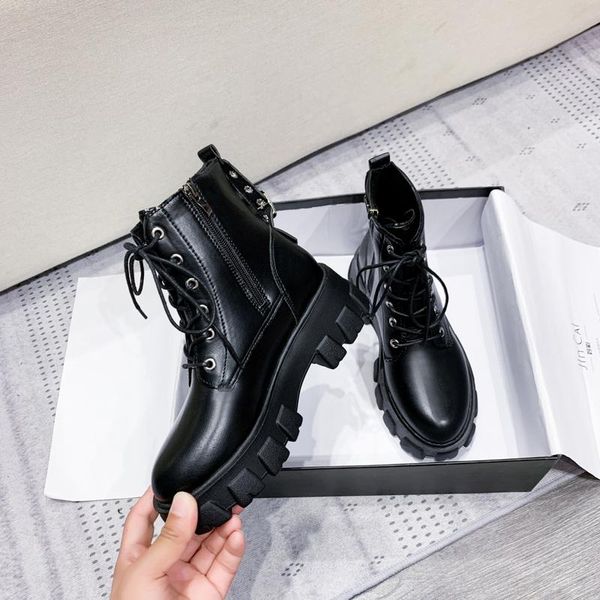 boots women motorcycle female autumn fashion women's zipper low heel vintage buckle casual lady platforms, Black
boots women motorcycle female autumn fashion women's zipper low heel vintage buckle casual lady platforms, Black