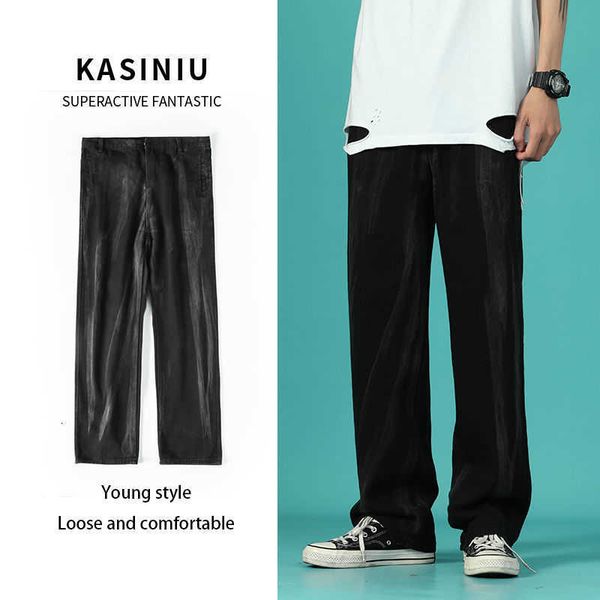 men's jeans tie-dye fashion retro black wide-leg men streetwear korean loose hip-hop straight-leg denim trousers mens cnk1, Blue
men's jeans tie-dye fashion retro black wide-leg men streetwear korean loose hip-hop straight-leg denim trousers mens cnk1, Blue