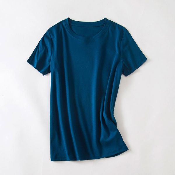 women's t-shirt cool feeling double-sided mercerized cotton summer loose round neck all-match solid color white
women's t-shirt cool feeling double-sided mercerized cotton summer loose round neck all-match solid color white
