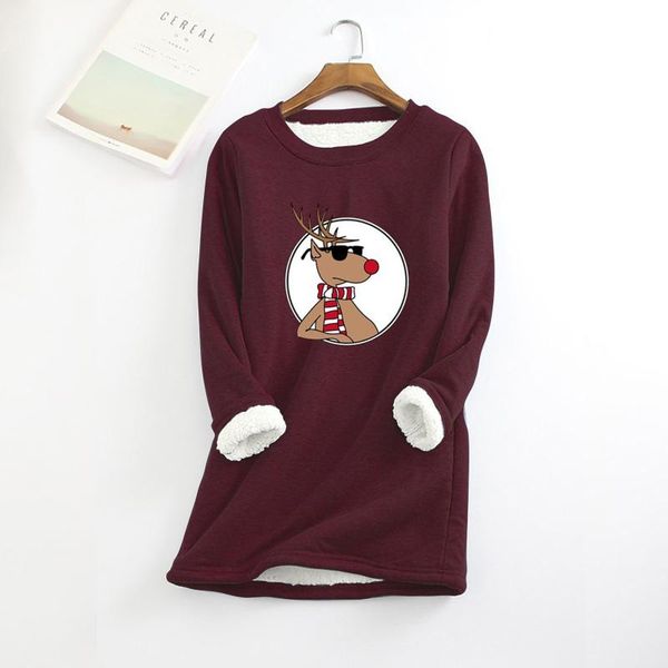 women's hoodies & sweatshirts women thick fleece christmas elk printing o-neck harajuku plus size sweatshirt winter warm underwear pull, Black
women's hoodies & sweatshirts women thick fleece christmas elk printing o-neck harajuku plus size sweatshirt winter warm underwear pull, Black
