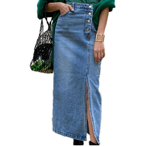 skirts denim skirt 2021 split midi jeans push up stretch single breasted pencil high waist fashion women summer, Black
skirts denim skirt 2021 split midi jeans push up stretch single breasted pencil high waist fashion women summer, Black