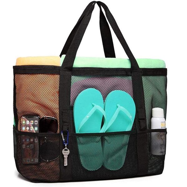 large capacity mesh beach bag outdoor travel folding storage unisextote shoulder bags
large capacity mesh beach bag outdoor travel folding storage unisextote shoulder bags