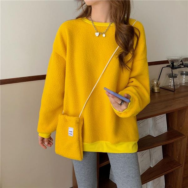 spring and autumn lamb wool thin velvet sweatshirt women's pullover jacket korean loose ins with bag hoodies & sweatshirts, Black
spring and autumn lamb wool thin velvet sweatshirt women's pullover jacket korean loose ins with bag hoodies & sweatshirts, Black