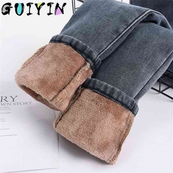 warm jeans pants for women plus size winter blue light blue solid skinny fleeces thick pencil with velvet denim trousers 210915
warm jeans pants for women plus size winter blue light blue solid skinny fleeces thick pencil with velvet denim trousers 210915