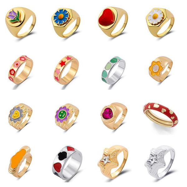 wedding rings 2021 fashion korean colored flower heart for women promise love daisy star female girls ring cute y2k cool jewelry, Slivery;golden
wedding rings 2021 fashion korean colored flower heart for women promise love daisy star female girls ring cute y2k cool jewelry, Slivery;golden