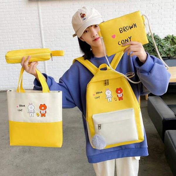 4pcs/set school backpack cartoon printing canvas pencil case for teenager girls schoolbag rucksack mochilas bags
4pcs/set school backpack cartoon printing canvas pencil case for teenager girls schoolbag rucksack mochilas bags