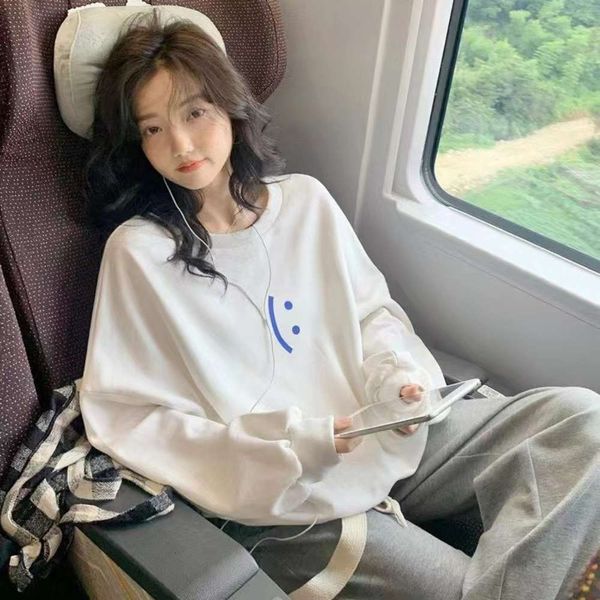 zhang beibei korean round neck style sweater fried street high sense spring and autumn thin lazy loose long sleeve top, Black
zhang beibei korean round neck style sweater fried street high sense spring and autumn thin lazy loose long sleeve top, Black