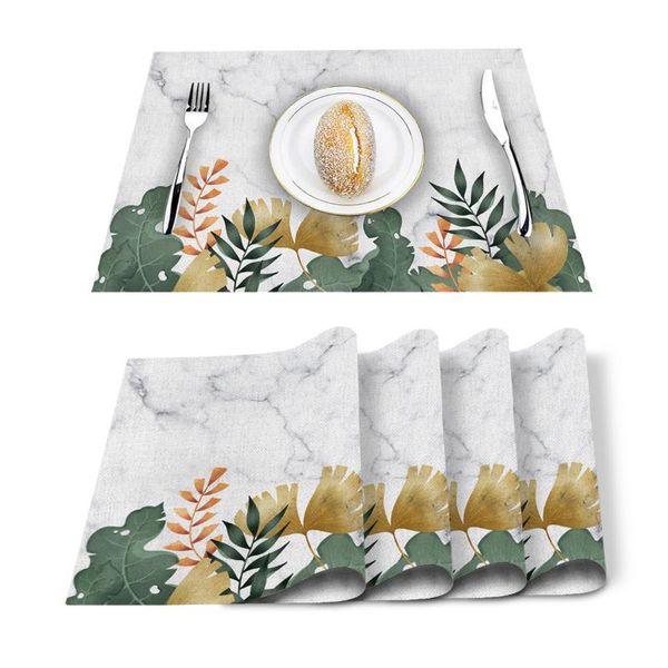 table runner plant ginkgo leaf banana marble placemat for dining non-slip and heat-insulating mat decoration
table runner plant ginkgo leaf banana marble placemat for dining non-slip and heat-insulating mat decoration