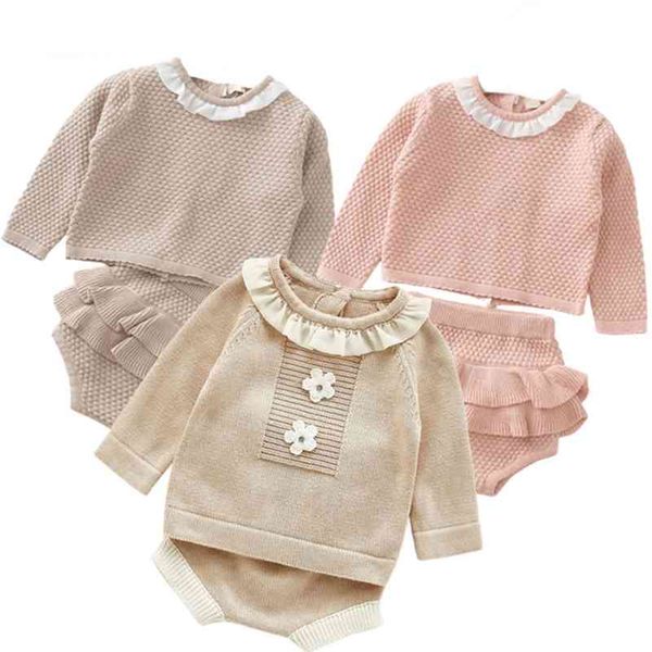 children clohting set spring autumn flowers fashion baby girls clothes long sleeve knit sweater+shorts sets 210417, White
children clohting set spring autumn flowers fashion baby girls clothes long sleeve knit sweater+shorts sets 210417, White