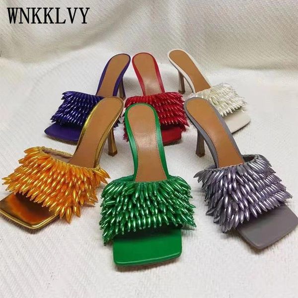slippers women open toe sandals high heels 2021 fringe tassel summer beach shoes dress party runway gladiator sandalias, Black
slippers women open toe sandals high heels 2021 fringe tassel summer beach shoes dress party runway gladiator sandalias, Black