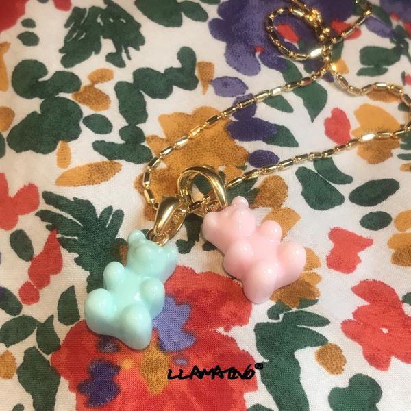 chains korea candy color resin bear gummy pendant metal chain necklaces for women fashion simple choker necklace jewelry, Silver
chains korea candy color resin bear gummy pendant metal chain necklaces for women fashion simple choker necklace jewelry, Silver