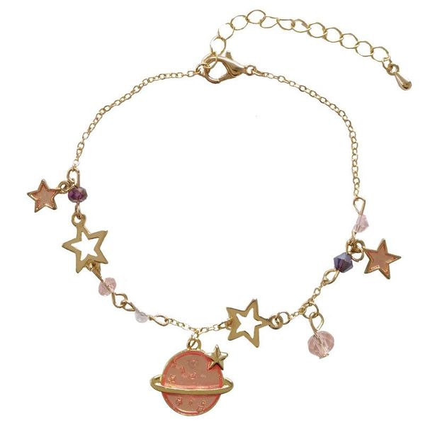 link, chain woman bracelet fashion sweet dream planet five-pointed star wild trendy crystal charm, Black
link, chain woman bracelet fashion sweet dream planet five-pointed star wild trendy crystal charm, Black