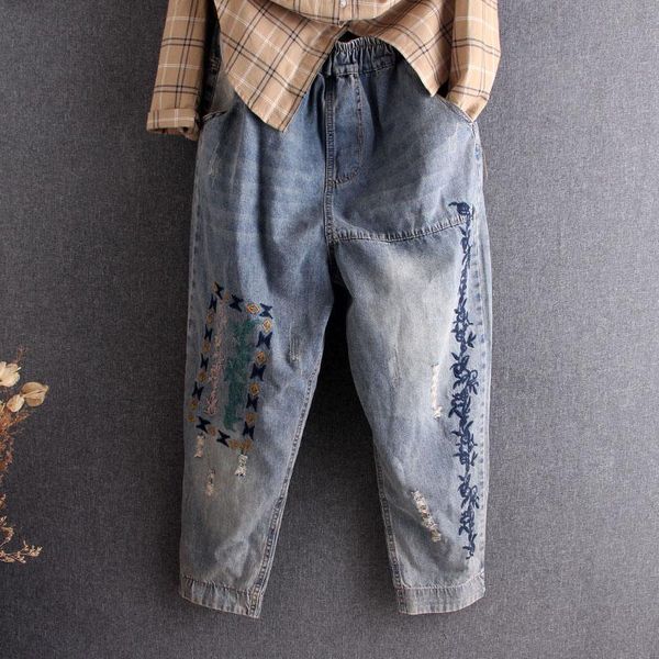 women's jeans harem pants high waist embroidered woman boyfriends full length mom cowboy denim vaqueros mujer, Blue
women's jeans harem pants high waist embroidered woman boyfriends full length mom cowboy denim vaqueros mujer, Blue