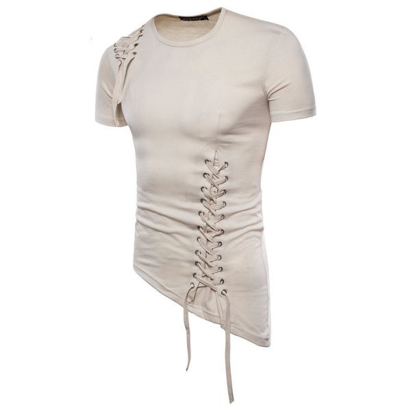 men's t-shirts summer fashion irregular design rope short sleeve t-shirt lace-up round collar streetwear tee shirt rn5x, White;black
men's t-shirts summer fashion irregular design rope short sleeve t-shirt lace-up round collar streetwear tee shirt rn5x, White;black