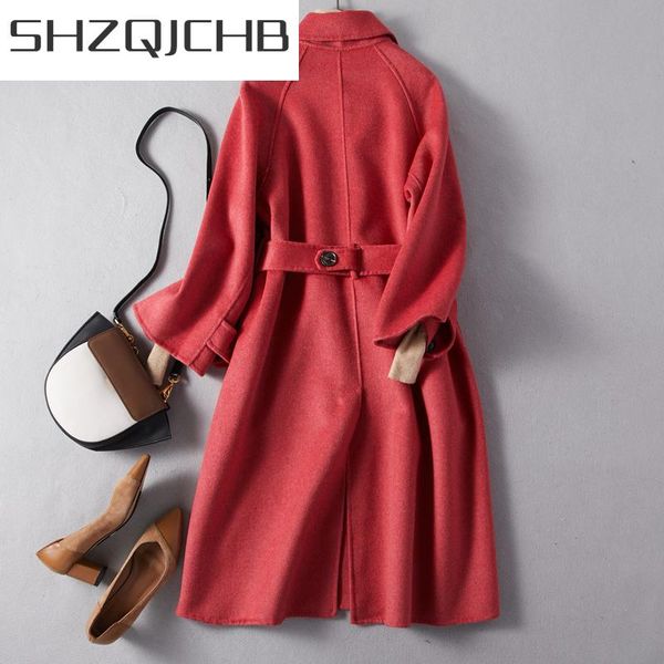women's wool & blends shzq elegant 100% coat woman autumn clothes 2021 korean vintage winter women casaco feminino long jacket hiver 21, Black
women's wool & blends shzq elegant 100% coat woman autumn clothes 2021 korean vintage winter women casaco feminino long jacket hiver 21, Black