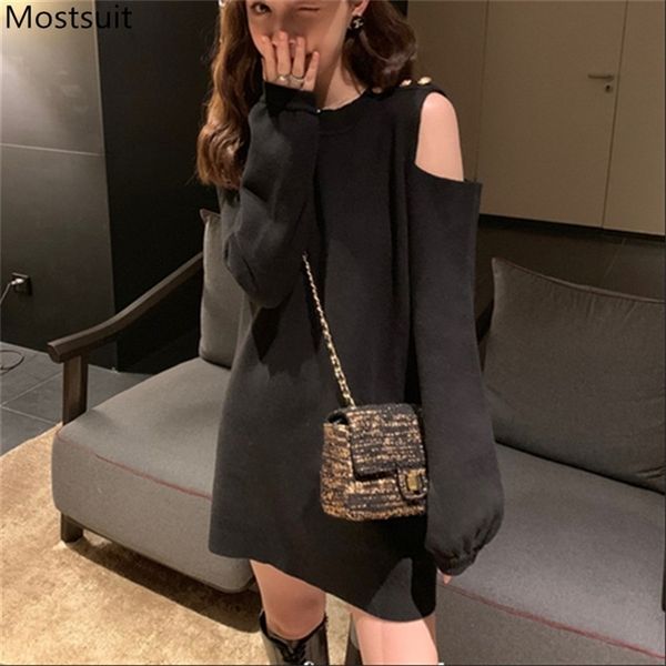women knit dress long sleeve off the shoulder fashion loose mini plus size streetwear club wear vestidos 210513, Black;gray
women knit dress long sleeve off the shoulder fashion loose mini plus size streetwear club wear vestidos 210513, Black;gray