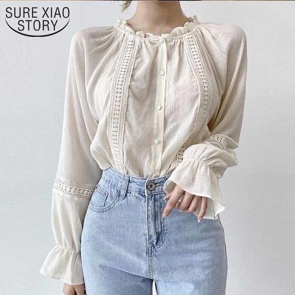 korean chic long sleeve lace sweet blouse women stand-up collar caidigan splicing shirts blusas mujer de moda 11776 210415, White
korean chic long sleeve lace sweet blouse women stand-up collar caidigan splicing shirts blusas mujer de moda 11776 210415, White