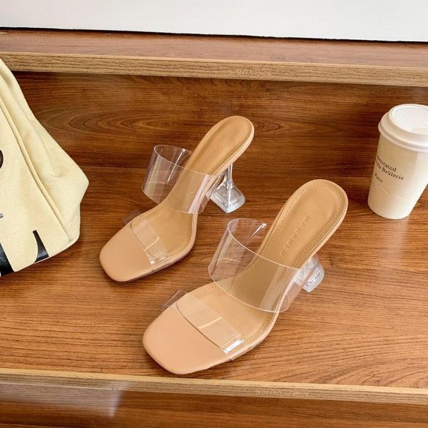 dress shoes women clear sandals 2021 summer casual transparent thin heel slippers pumps ladies fashion apricot high heels 7cm 9cm, Black
dress shoes women clear sandals 2021 summer casual transparent thin heel slippers pumps ladies fashion apricot high heels 7cm 9cm, Black