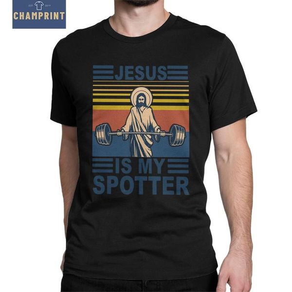 men's t-shirts jesus is my spotter t shirt 100% cotton o neck gym workout weightlifting god christian tees cool clothes printing, White;black
men's t-shirts jesus is my spotter t shirt 100% cotton o neck gym workout weightlifting god christian tees cool clothes printing, White;black