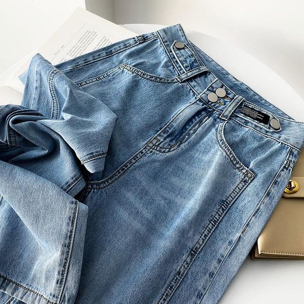 women's jeans vintage high waist women fashion straight wide leg pants 2021 casual street split boyfriend clothing, Blue
women's jeans vintage high waist women fashion straight wide leg pants 2021 casual street split boyfriend clothing, Blue