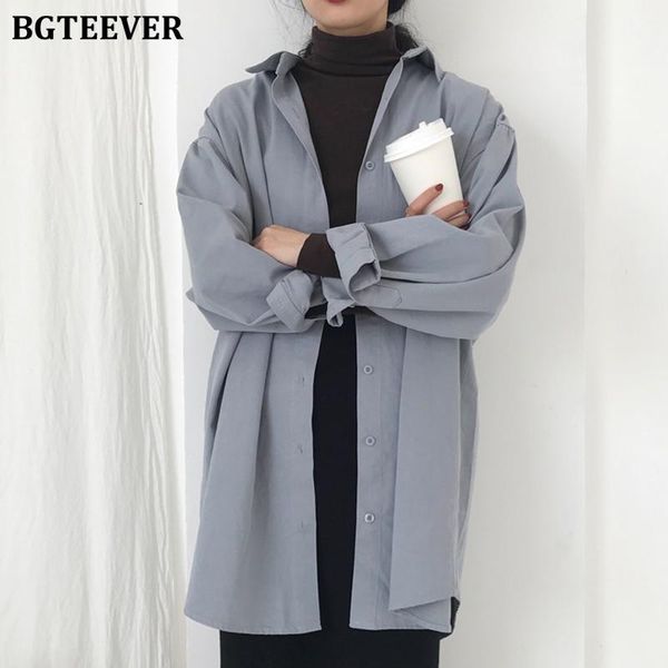 women's blouses & shirts bgteever casual turn-down neck women blouse long sleeve single-breasted loose female femme blusas 2021 spring, White
women's blouses & shirts bgteever casual turn-down neck women blouse long sleeve single-breasted loose female femme blusas 2021 spring, White
