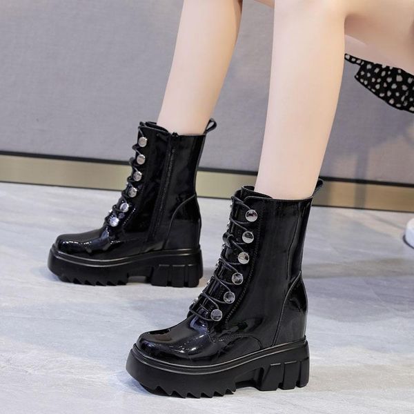 boots korean style winter fashion bling height increasing platform rivet genuine leather women ankle short equestrian 20211217, Black
boots korean style winter fashion bling height increasing platform rivet genuine leather women ankle short equestrian 20211217, Black