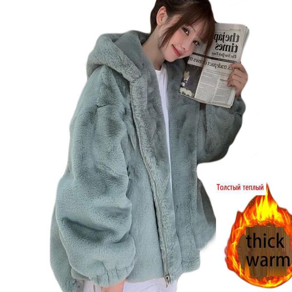women's fur & faux plus size winter women coat luxury hooded loose overcoat thick warm oversized female plush coats, Black
women's fur & faux plus size winter women coat luxury hooded loose overcoat thick warm oversized female plush coats, Black
