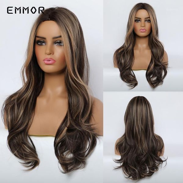 emmor long chestnut color highlight light brown wavy synthetic hair wigs high temperature layered fluffy daily wig for women1, Black
emmor long chestnut color highlight light brown wavy synthetic hair wigs high temperature layered fluffy daily wig for women1, Black